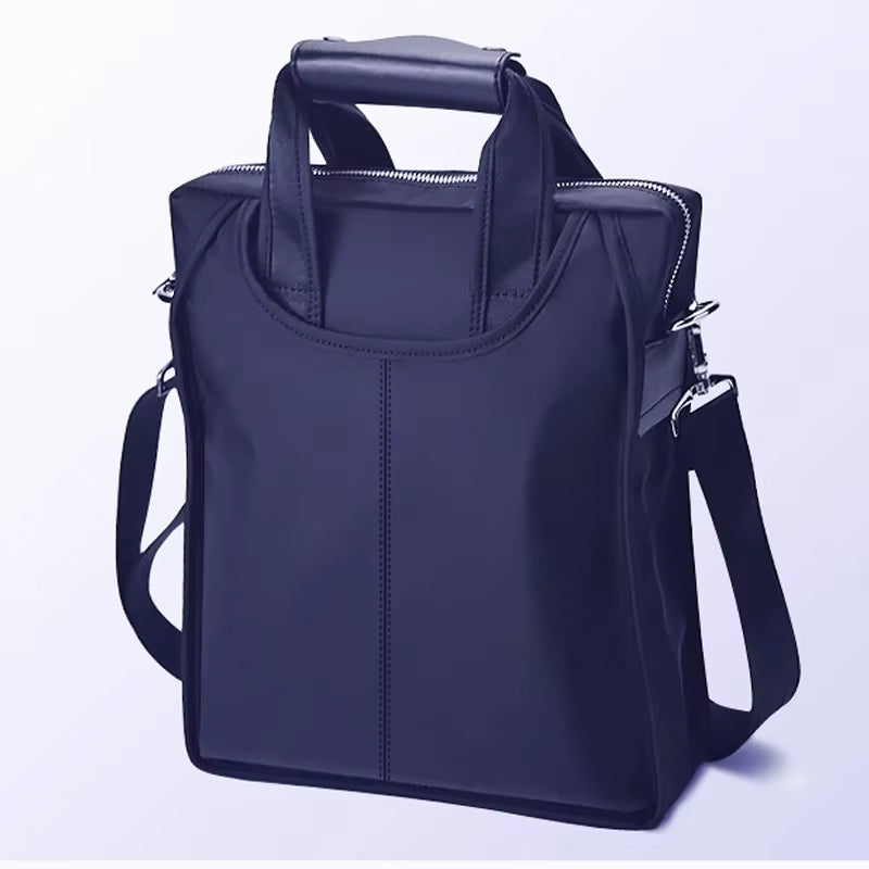 New Men'S Bags Zipper Single Shoulder Bags Oxford Fabric Business Briefcases Messenger Bags Vertical Men'S Bags Casual Handbags